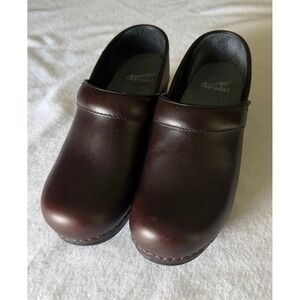 Dansko Professional XP Clogs Espresso Brown Leather Slip Resistant Womens 37